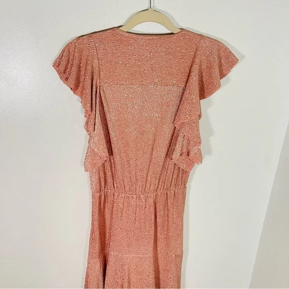 Sabina Musayev Topaz Flutter Sleeve Maxi Dress